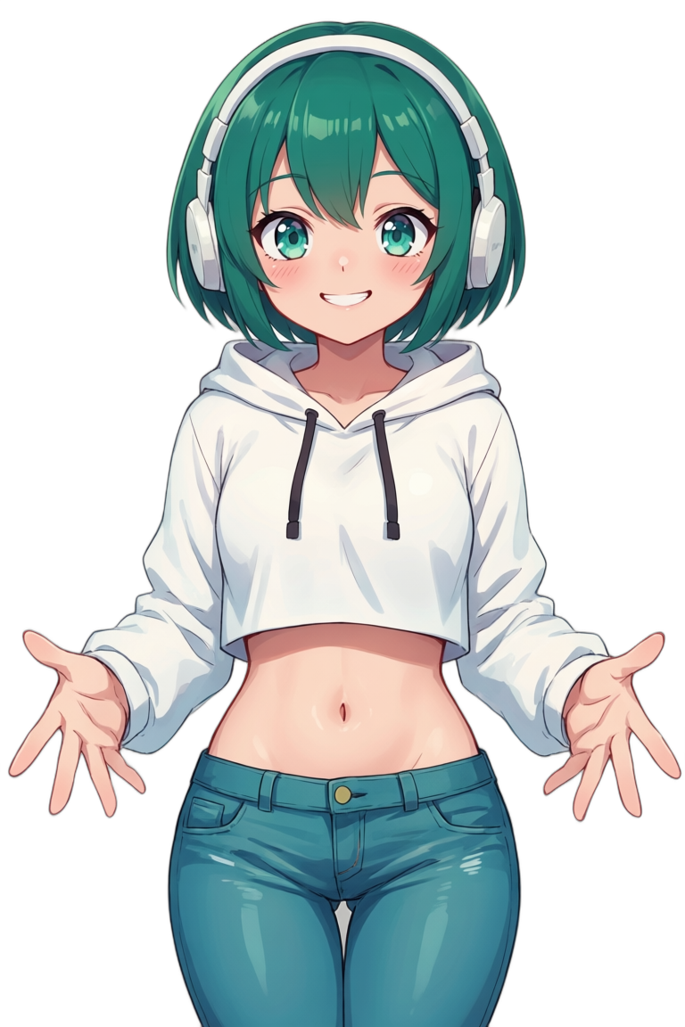 Topi with arms open in a warm welcoming gesture, inviting you to join the Discord server